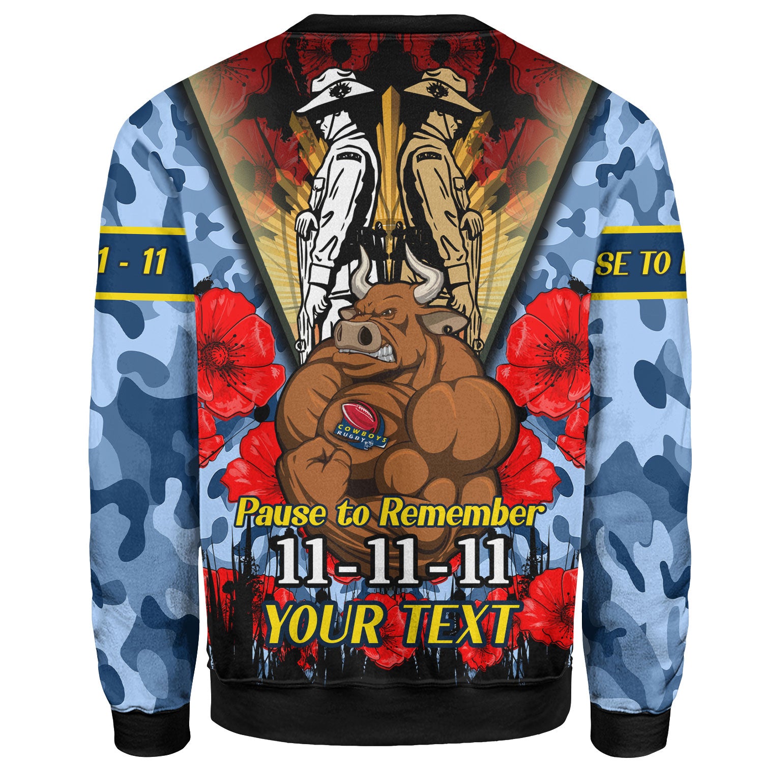 cowboys-rugby-sweatshirt-custom-cowboys-rugby-remembrance-day-pause-to-remember-sweatshirt