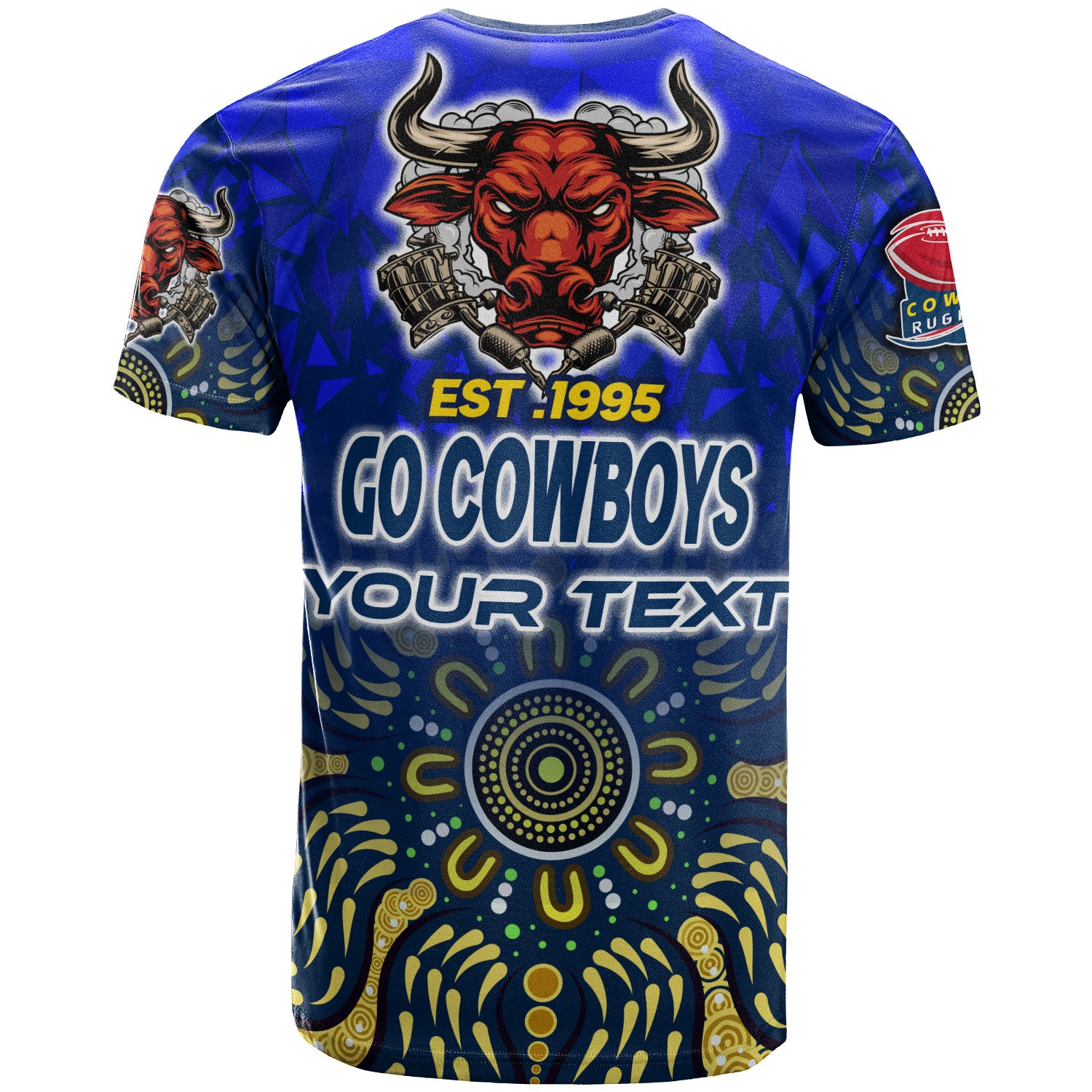 cowboys-rugby-t-shirt-custom-rugby-ball-go-cowboys-aboriginal-patterns-t-shirt