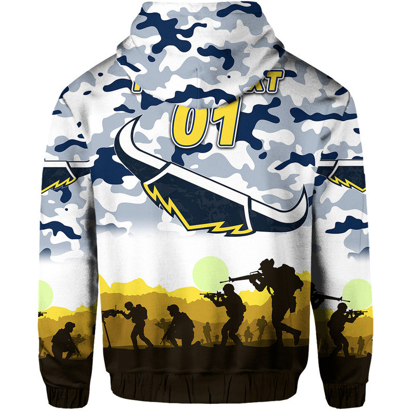 (Custom Personalised) North Queensland Cowboys ANZAC 2022 Zip Up And Pullover Hoodie Simple Style - White LT8