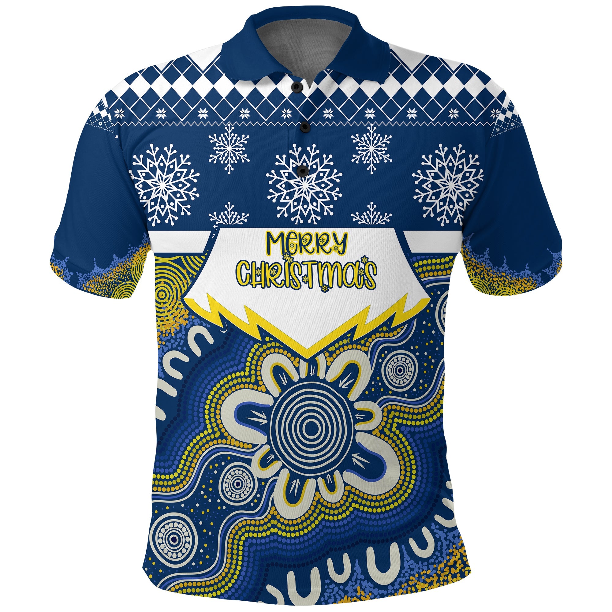 aboriginal-art-cowboys-merry-christmas-polo-shirt-lt7