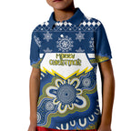 aboriginal-art-cowboys-merry-christmas-kid-polo-shirt
