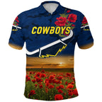 custom-personalised-cowboys-anzac-polo-shirt-poppy-flowers-vibes-blue