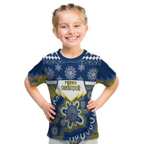 aboriginal-art-cowboys-merry-christmas-kid-t-shirt