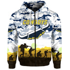 North Queensland Cowboys ANZAC 2022 Zip Up And Pullover Hoodie Simple Style - White LT8