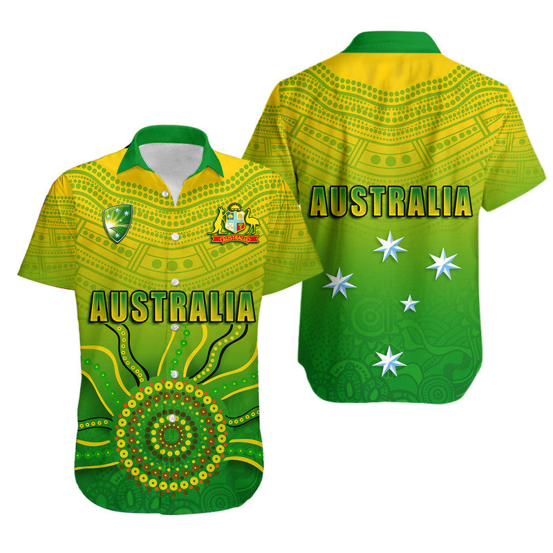 cricket-australia-indigenous-aboriginal-hawaiian-shirt-boomerang-dot-painting-style