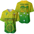 (Custom Personalised) Cricket Australia Indigenous Aboriginal Baseball Jersey Boomerang Dot Painting Style LT9