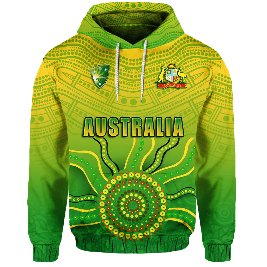 (Custom Personalised) Cricket Australia Indigenous Aboriginal Zip Up And Pullover Hoodie Boomerang Dot Painting Style LT9