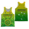Cricket Australia Indigenous Aboriginal Men Tank Top Boomerang Dot Painting Style LT9