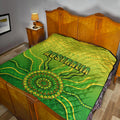 (Custom Personalised) Cricket Australia Indigenous Aboriginal Premium Quilt Boomerang Dot Painting Style LT9