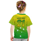 (Custom Personalised) Cricket Australia Indigenous Aboriginal T shirt Boomerang Dot Painting Style LT9