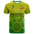 (Custom Personalised) Cricket Australia Indigenous Aboriginal T shirt Boomerang Dot Painting Style LT9