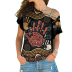 personalised-naidoc-week-2022-cross-shoulder-shirt-aboriginal-art-hand-stencils