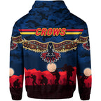 Adelaide Crows ANZAC Zip Up And Pullover Hoodie Simple Style - Navy Blue LT8