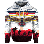 Adelaide Crows ANZAC Zip Up And Pullover Hoodie Simple Style - White LT8