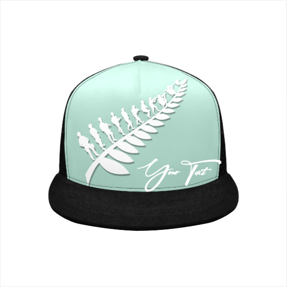 Custom - Lest We Forget Silver Fern Anzac Trucker Hat Personal Signature - Mint - Vibe Hoodie