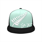 Custom - Lest We Forget Silver Fern Anzac Trucker Hat Personal Signature - Mint - Vibe Hoodie