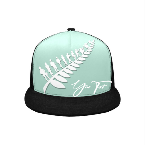 Custom - Lest We Forget Silver Fern Anzac Trucker Hat Personal Signature - Mint - Vibe Hoodie