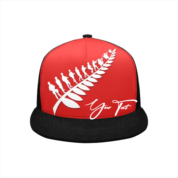 Custom - Lest We Forget Silver Fern Anzac Trucker Hat Personal Signature - Red - Vibe Hoodie