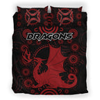 st-george-rugby-bedding-set-custom-indigenous-dragons-bedding-set