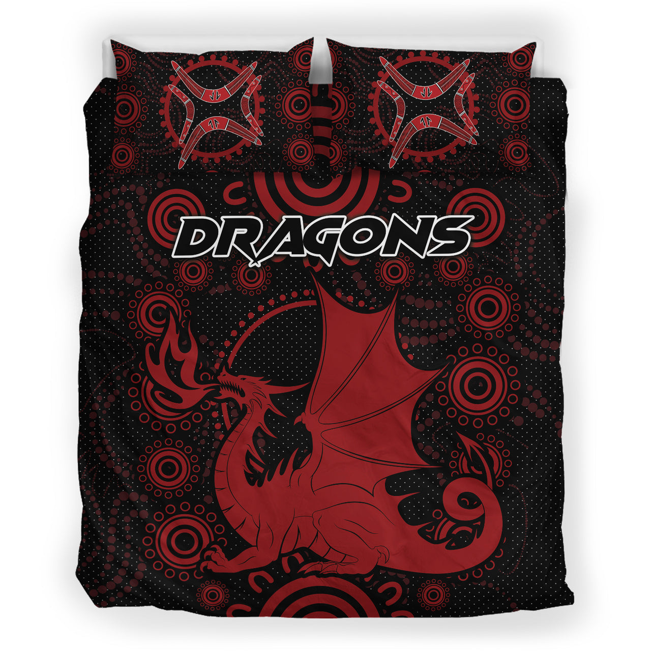 st-george-rugby-bedding-set-custom-indigenous-dragons-bedding-set