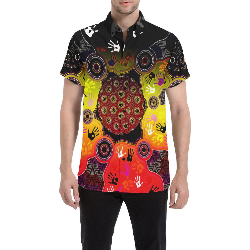 aboriginal-short-sleeve-shirt-indigenous-circle-dot-painting-hand-art