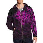 new-zealand-maori-tattoo-all-over-print-zip-up-pink-hoodie