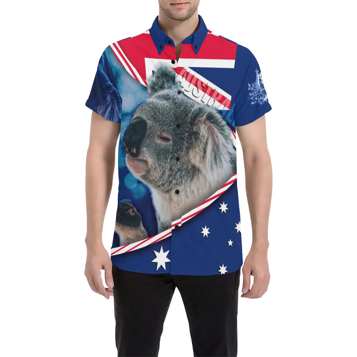short-sleeve-shirt-australian-flag-and-coat-of-arms-shirt-koala-3d