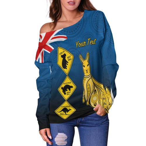 custom-personalised-australia-kangaroo-off-shoulder-sweater-road-signs-aussie-aboriginal
