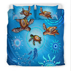 australian-aboriginal-bedding-set-happy-turtle-family-version-blue