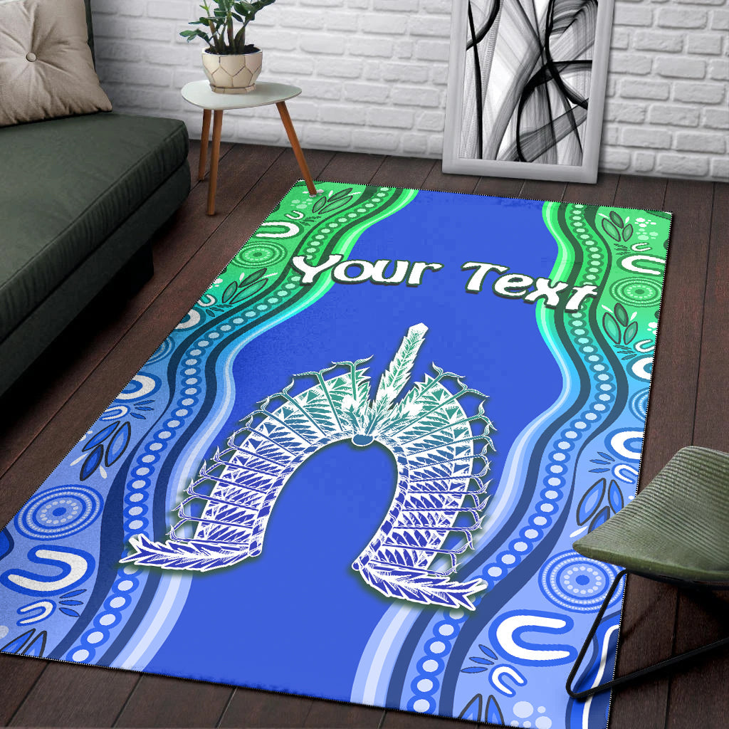 custom-personalised-torres-strait-islands-area-rug-the-dhari-mix-aboriginal-turtle-version-blue-02