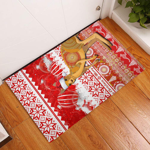 australia-door-mat-kangaroo-aboriginal-painting-merry-christmas