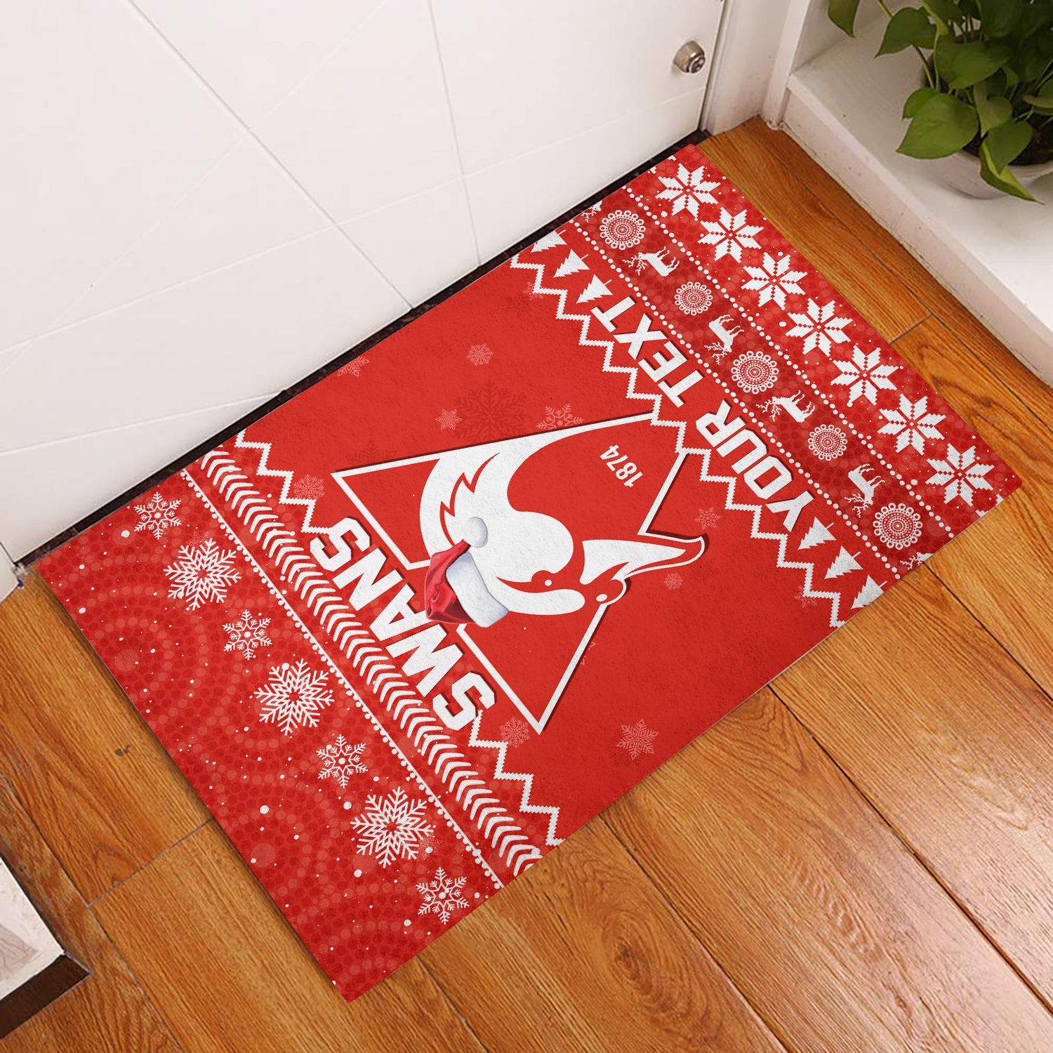 custom-personalised-swans-football-christmas-door-mat-sydney-indigenous-merry-xmas