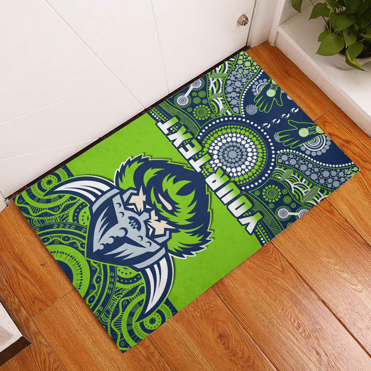 custom-personalised-raiders-rugby-door-mat-aboriginal-pattern