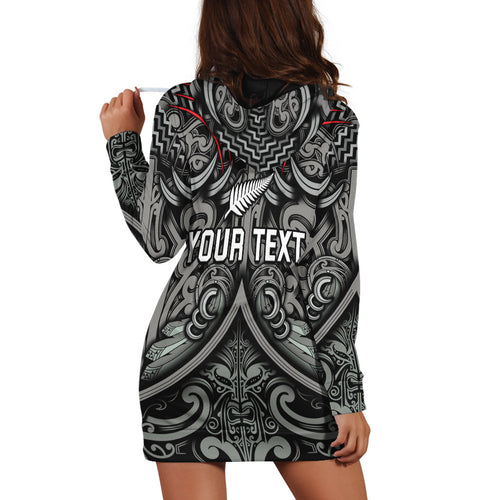 custom-personalised-new-zealand-silver-fern-rugby-hoodie-dress-all-black-nz-maori-pattern