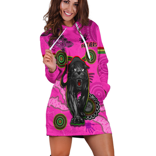 custom-personalised-panthers-hoodie-dress-aboriginal-with-lizard