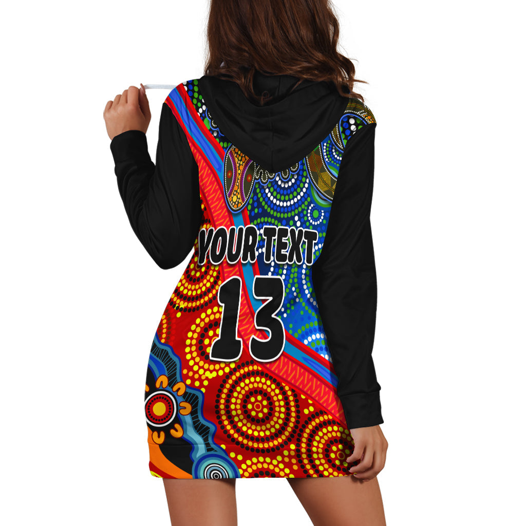 custom-text-and-number-australia-lizard-and-sun-hoodie-dress-aboriginal-art-speical