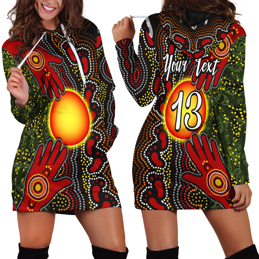 custom-text-and-number-aboriginal-dot-painting-hoodie-dress-go-to-touch-the-sun