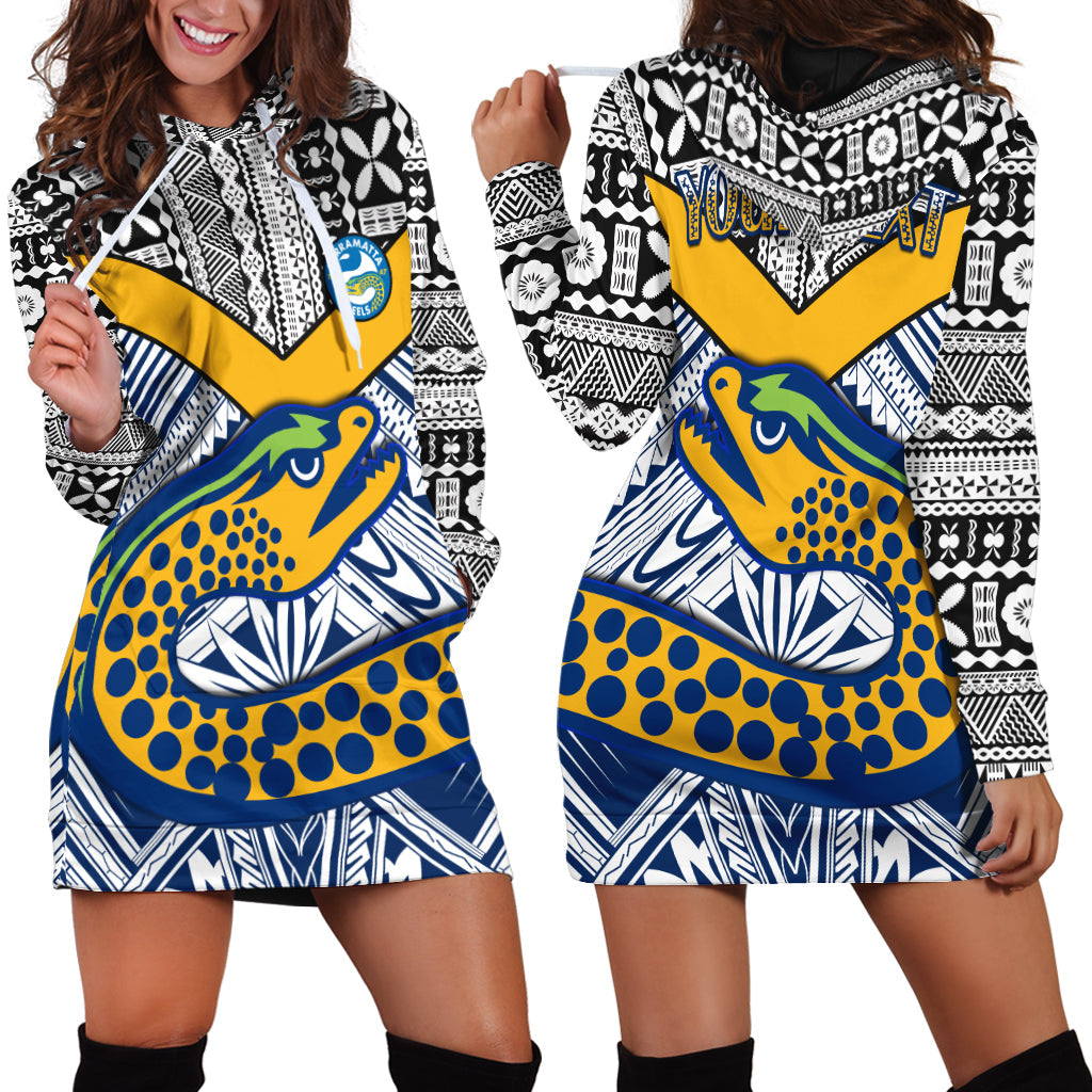 custom-personalised-eels-rugby-hoodie-dress-polynesian-tapa-pattern-premiers