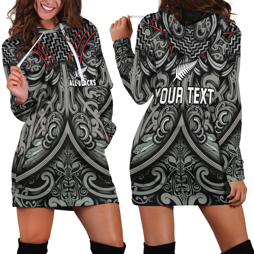 custom-personalised-new-zealand-silver-fern-rugby-hoodie-dress-all-black-nz-maori-pattern
