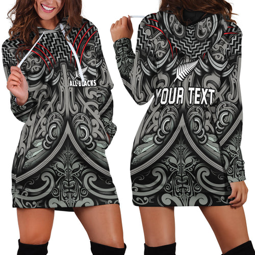 custom-personalised-new-zealand-silver-fern-rugby-hoodie-dress-all-black-nz-maori-pattern