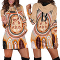 custom-text-and-number-aboriginal-stand-up-hoodie-dress-circle-dot-with-lizard-version-peachpuff