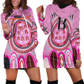 custom-text-and-number-aboriginal-stand-up-hoodie-dress-circle-dot-with-lizard-version-pink