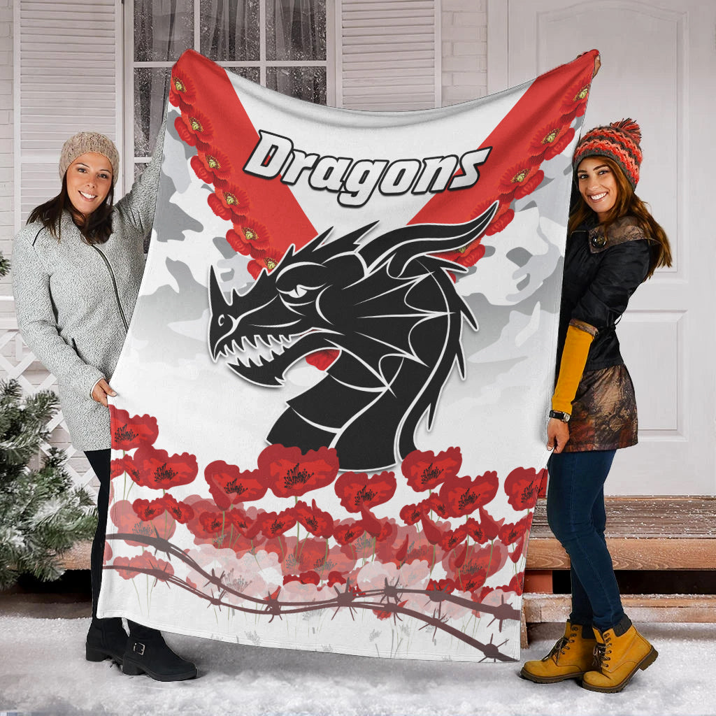 dragons-anzac-2022-premium-blanket-we-will-remember-them