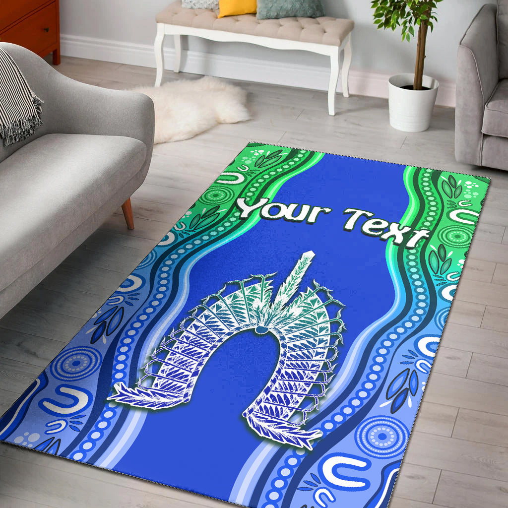 custom-personalised-torres-strait-islands-area-rug-the-dhari-mix-aboriginal-turtle-version-blue-02