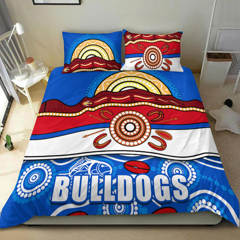 western-bulldogs-aboriginal-football-bedding-set-simple-style