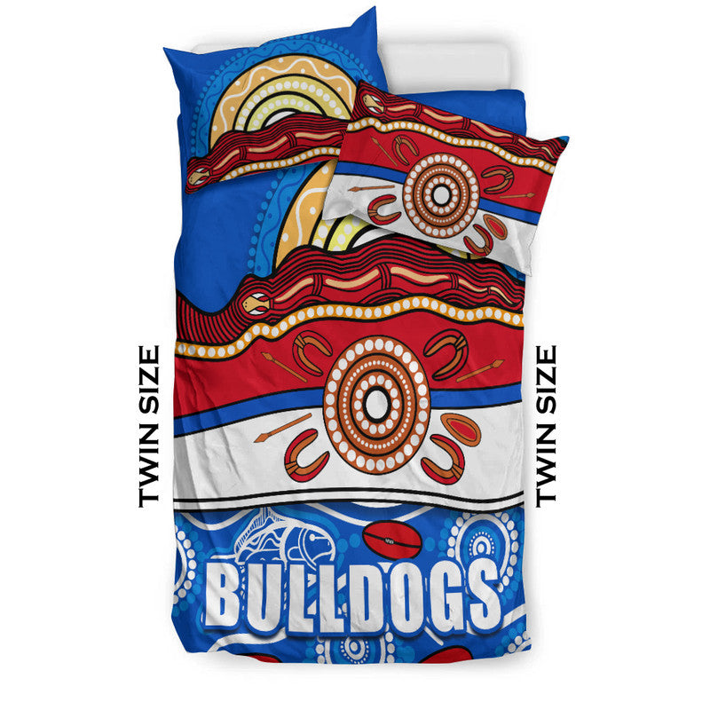 western-bulldogs-aboriginal-football-bedding-set-simple-style