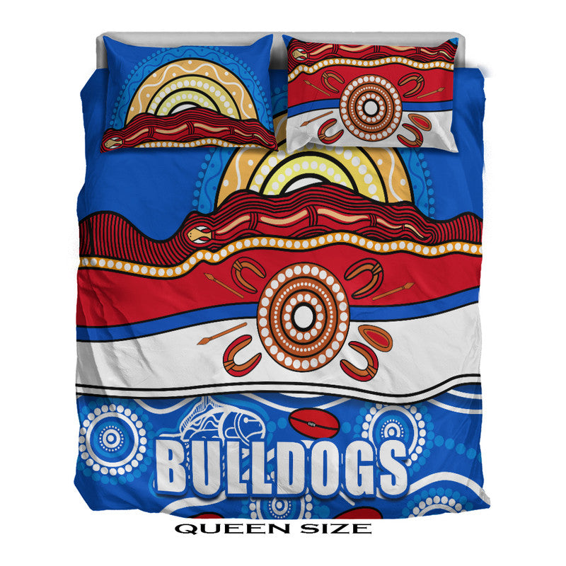 western-bulldogs-aboriginal-football-bedding-set-simple-style