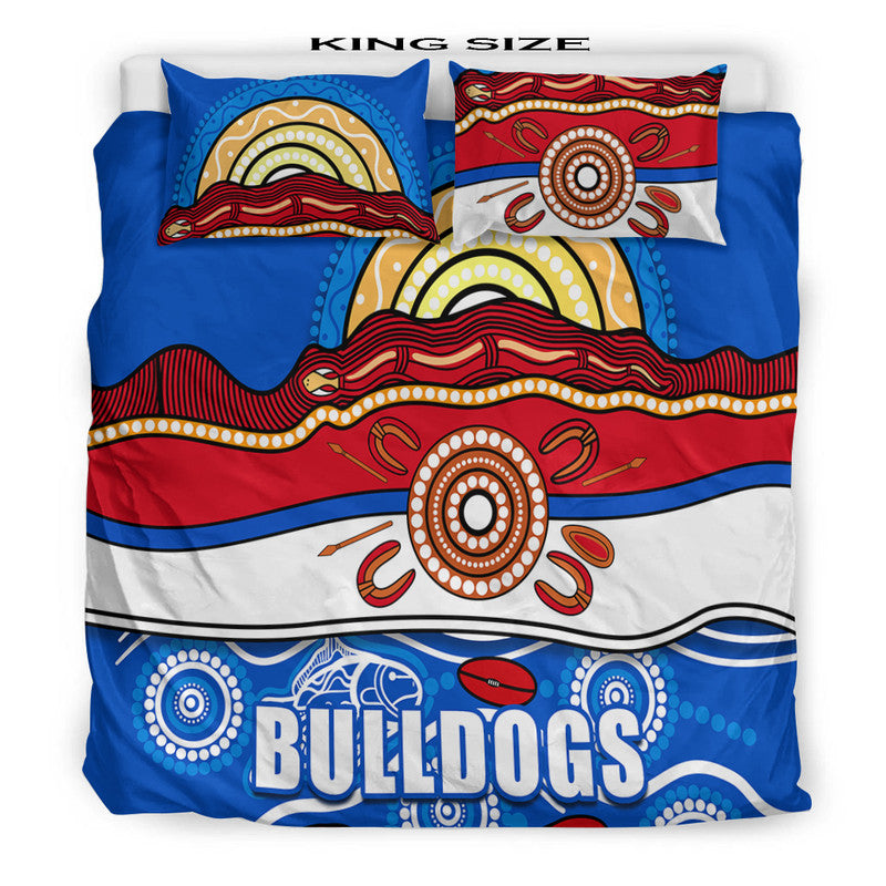 western-bulldogs-aboriginal-football-bedding-set-simple-style
