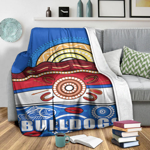 western-bulldogs-aboriginal-football-premium-blanket-simple-style