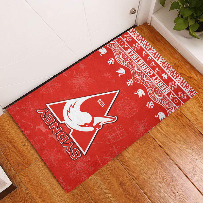 sydney-swans-unique-winter-season-door-mat-swans-merry-christmas-no2